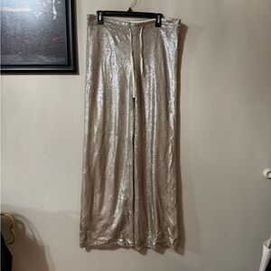 Carly Cristman Sparkling Silver Sequin Pant